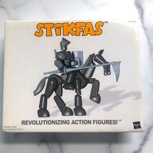 Stikfas Omega Male Armored Knight With Stallion Deluxe Action Figure Kit
